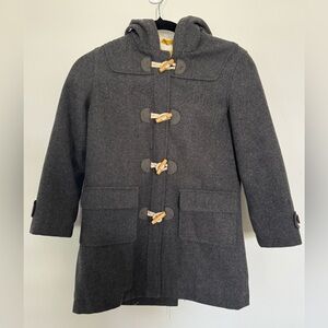 Mini Boden Duffle Charcoal Hooded Coat